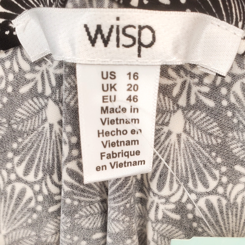 Wisp Stitchfix Marnie Knit Black and White Pattern Dress Size 16 - Picture 3 of 7